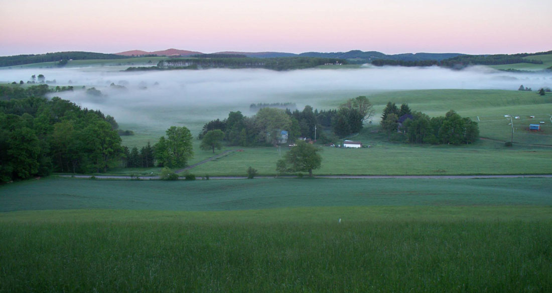 View overlooking Possum Tail Farm